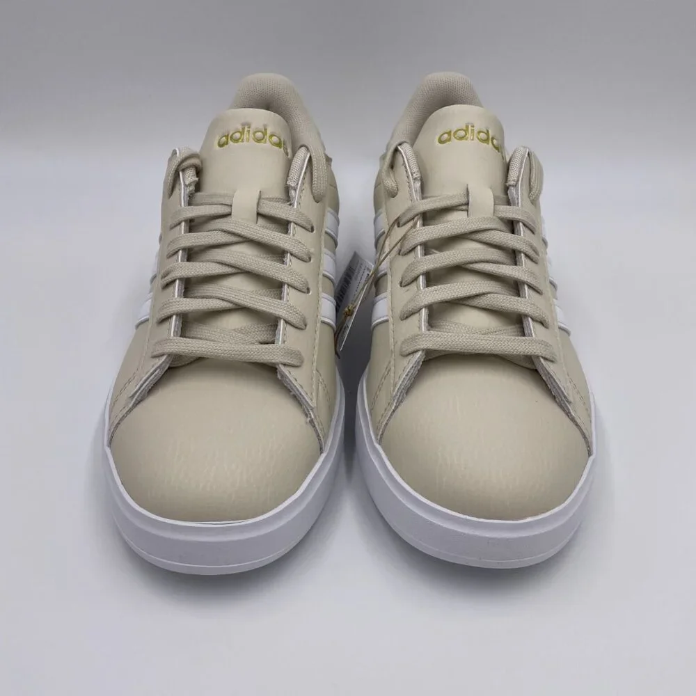 adidas Grand Court 2.0 Beige / White Womens Shoes - Picture 3 of 8